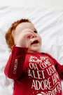 Baby Let Us Adore Him Bodysuit Cotton | Long Sleeve
