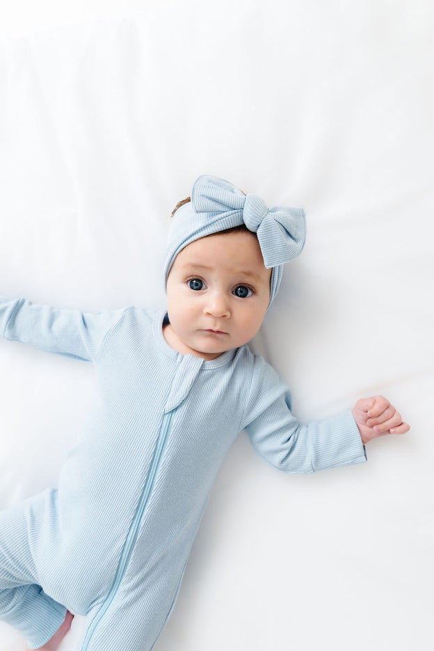 God's Got My Back Blue Headband Ribbed Cotton-Bamboo Blend