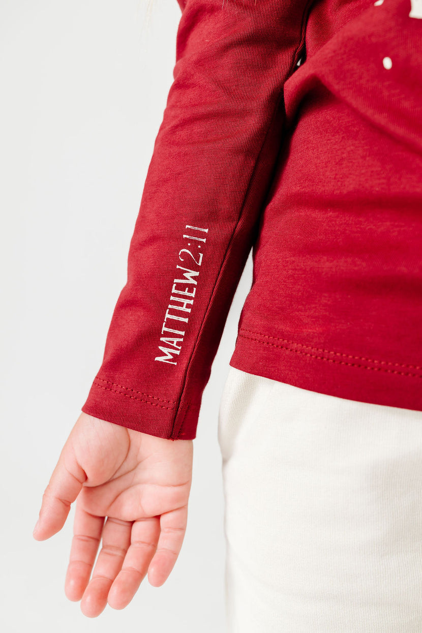 Kids Let Us Adore Him T-Shirt Cotton | Long Sleeve