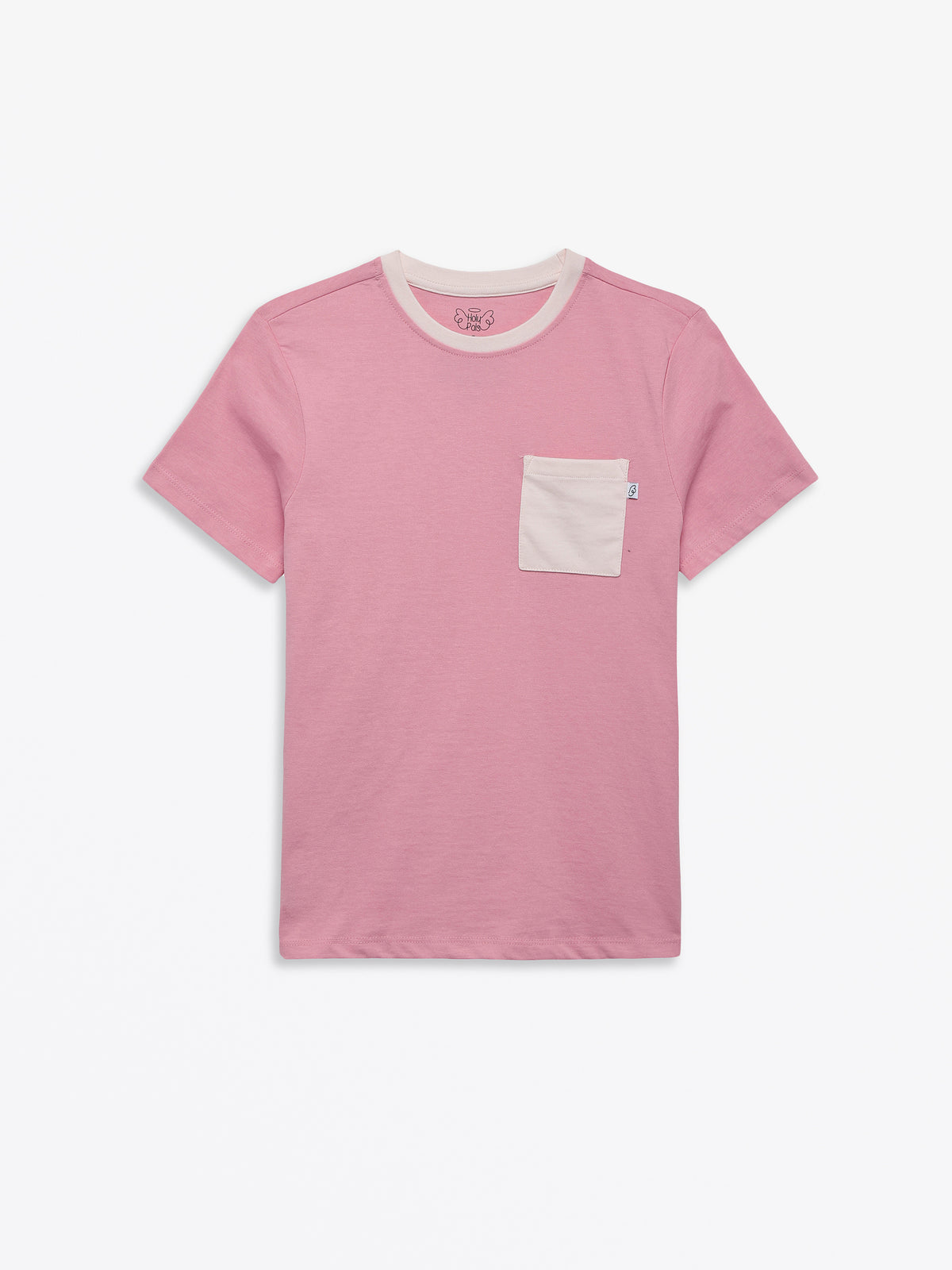 Pink Prayer Pocket Short Sleeve T-Shirt Cotton
