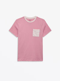 Pink Prayer Pocket Short Sleeve T-Shirt Cotton