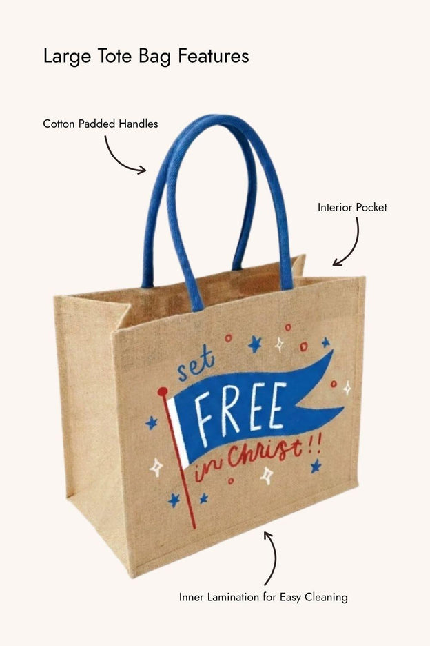 Set Free in Christ Tote Bag