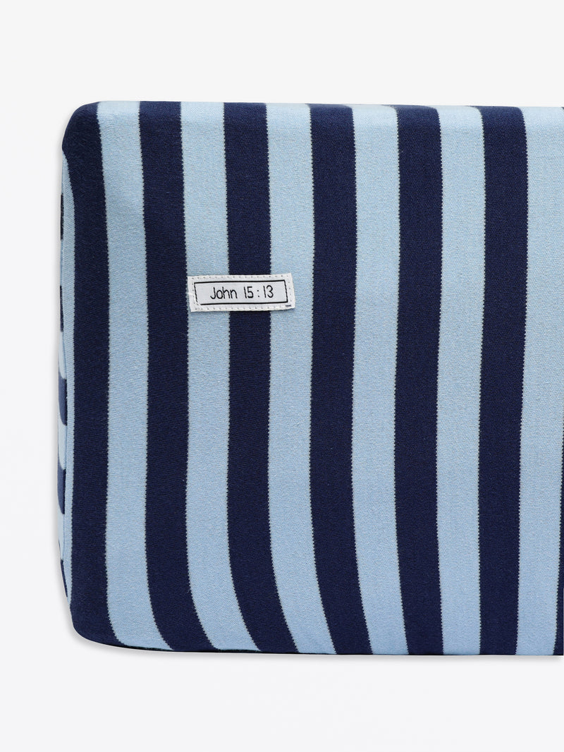 No Greater Love Blue Bedsheet Cotton