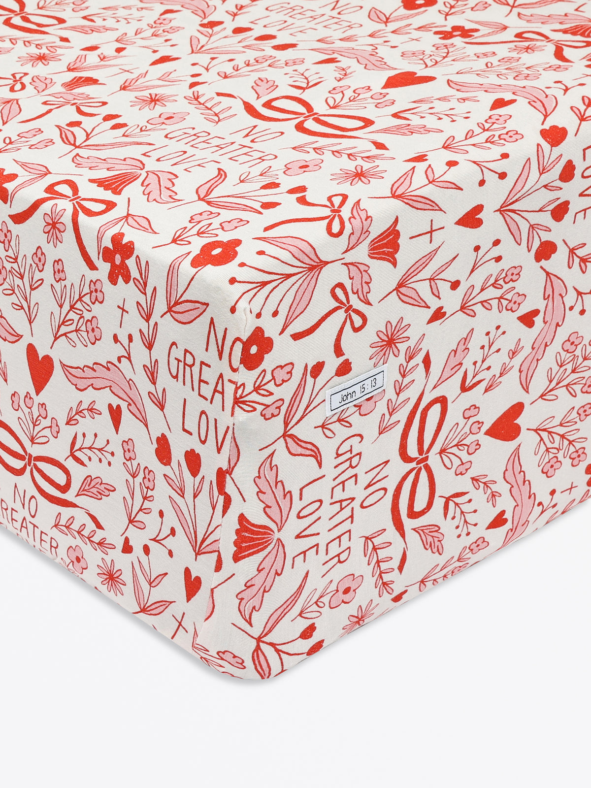 No Greater Love Pink Bedsheet Bamboo