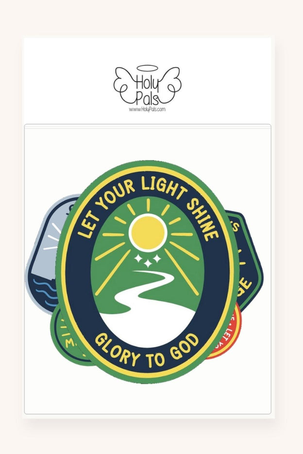 Shine Bright Badges Stickers - 5 Pack