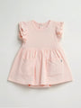 Baby Pink Prayer Pocket Twirl Dress Bodysuit | Short Sleeve