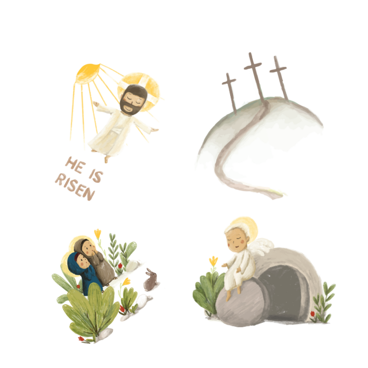 He is Risen Stickers 4 Pack