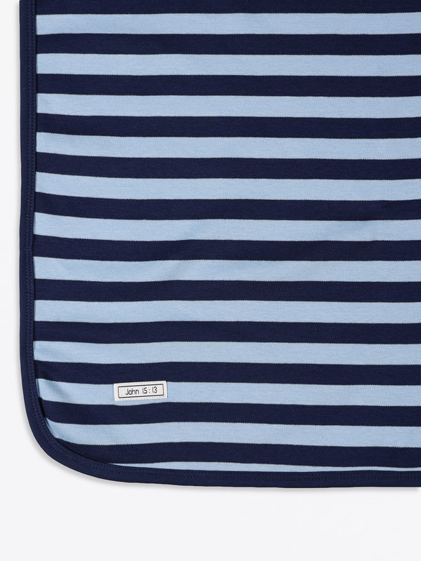 No Greater Love Blue Swaddle Cotton