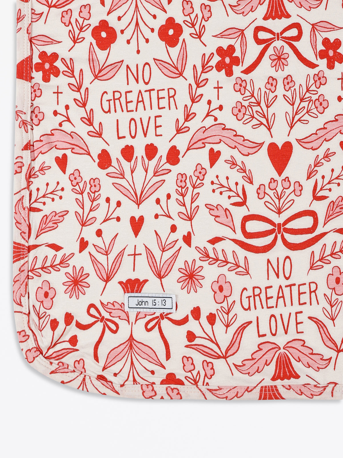 No Greater Love Pink Swaddle Bamboo