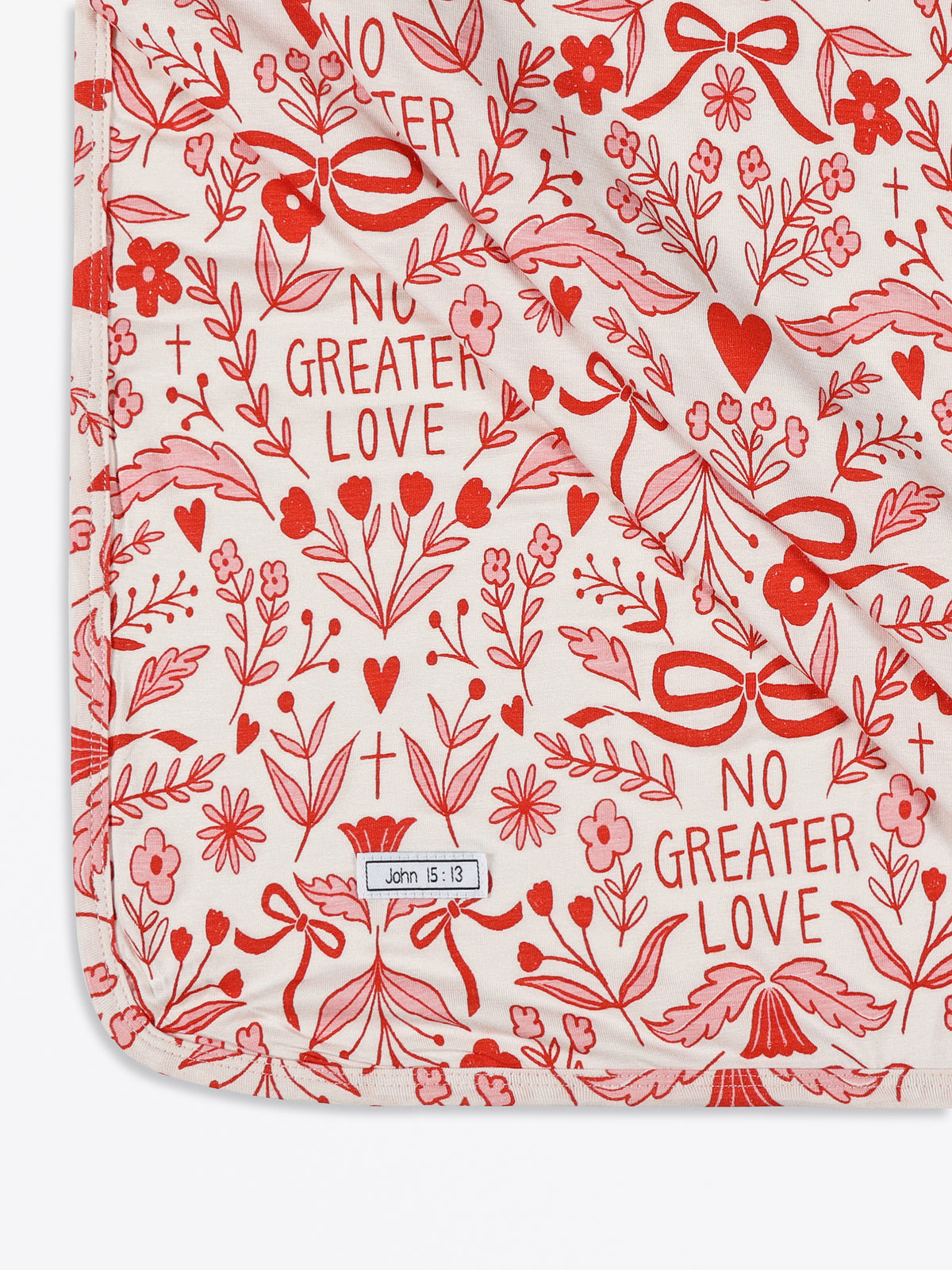 No Greater Love Pink Swaddle Bamboo
