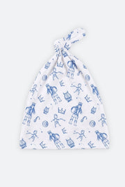 David & Goliath Blue Knotted Hat Cotton