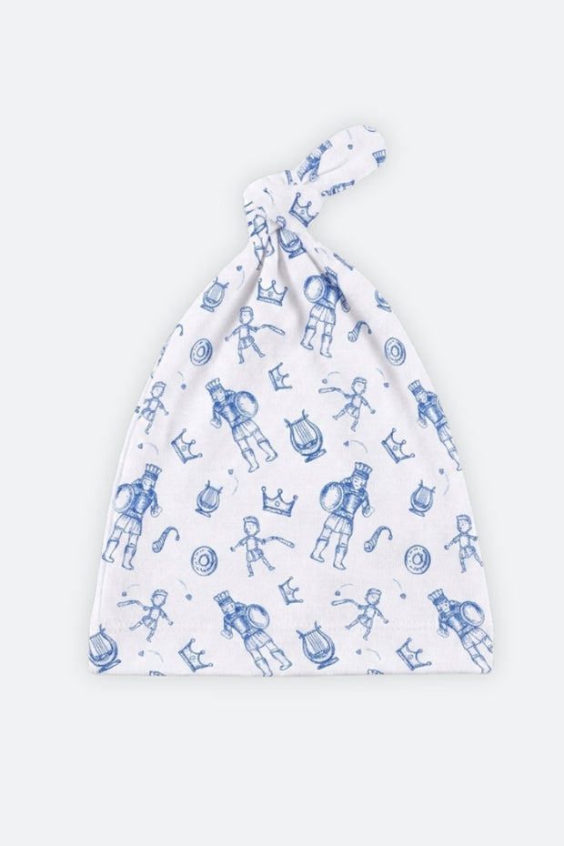 David & Goliath Blue Knotted Hat Cotton
