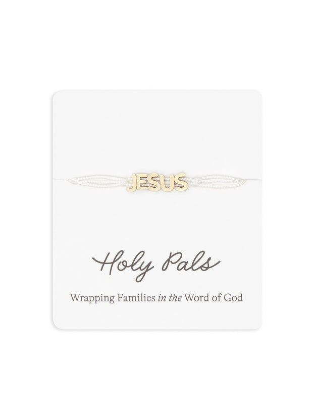 Jesus White String Bracelet