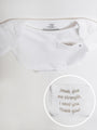 Baby White Prayer Pocket Bodysuit | Short Sleeve