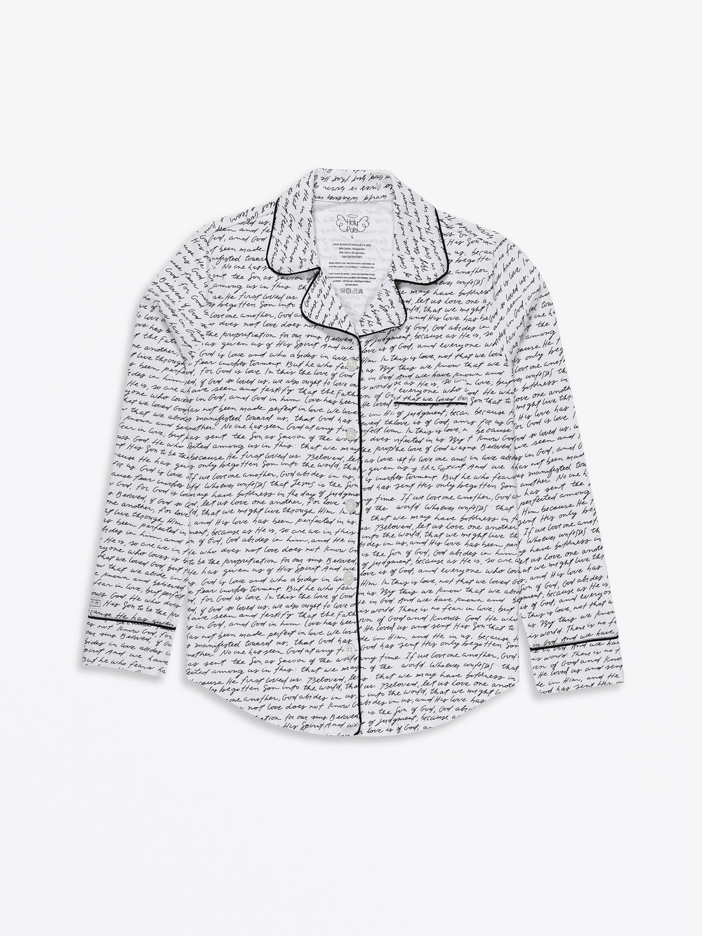 Love One Another Womens PJ Notch Collar Set Cotton