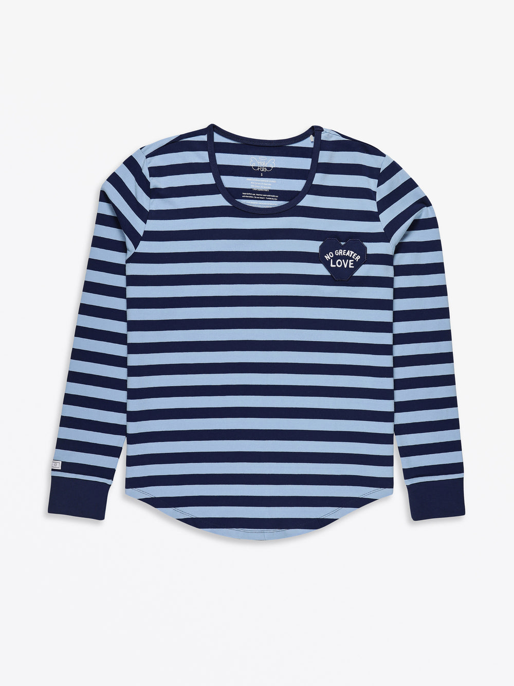 No Greater Love Blue Womens PJ Jogger Set Cotton