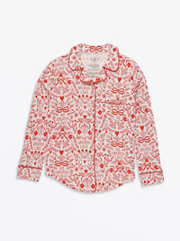 No Greater Love Pink Women's PJ Notch Collar Set Bamboo