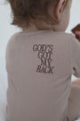 God's Got My Back Beige PJ Footless Onesie Ribbed Cotton-Bamboo Blend