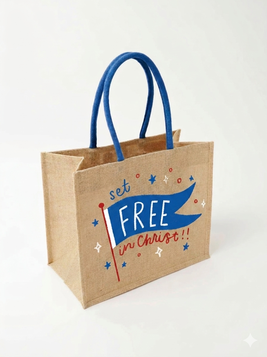 Set Free in Christ Tote Bag