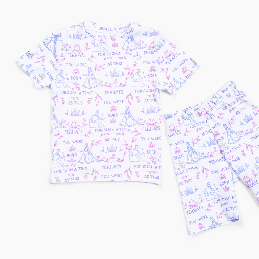 Queen Esther PJ Shorts Set Cotton